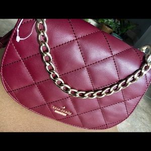 Kate Spade Quilted Shoulder Bag with Gold Chain